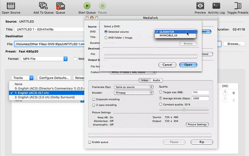 handbrake free video converter for mac interface