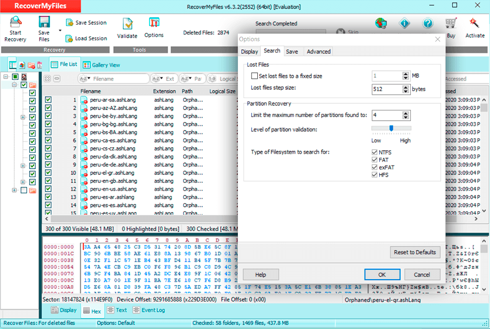 recover my files android data recovery software interface