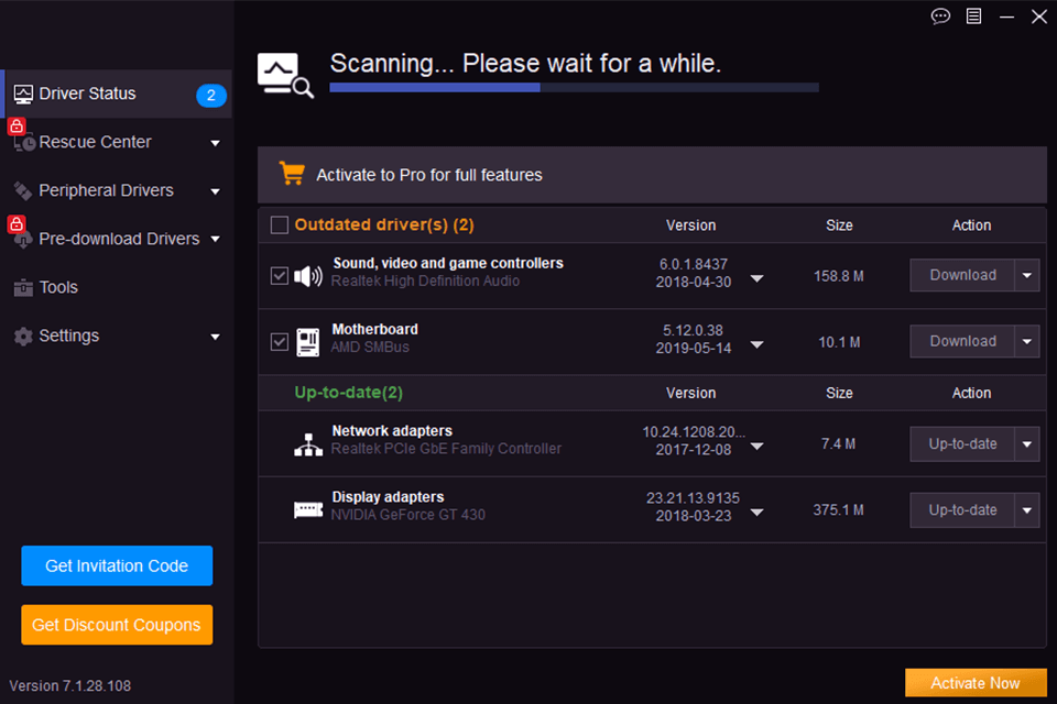 driver talent for network card interface