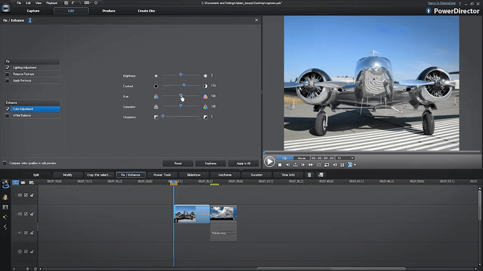 powerdirector 10 free interface