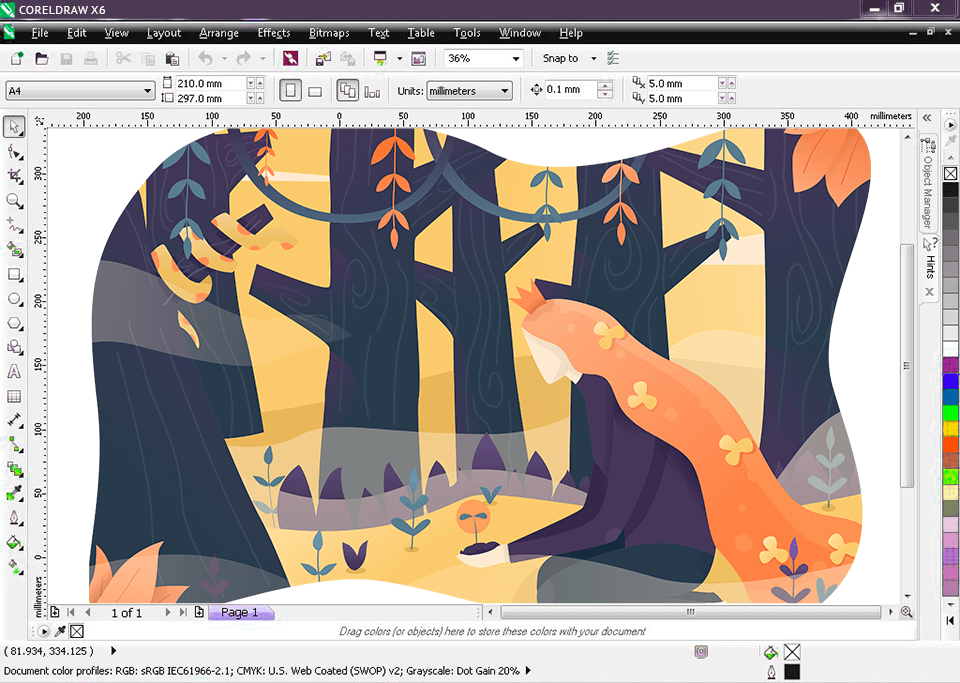 coreldraw x6 interface