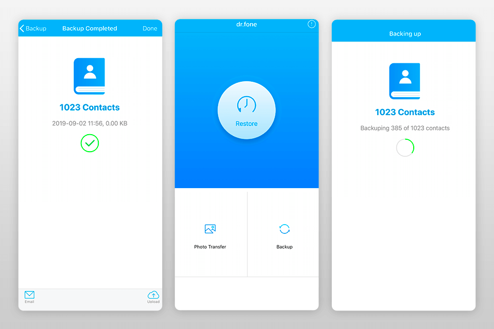 dr fone mobile interface 