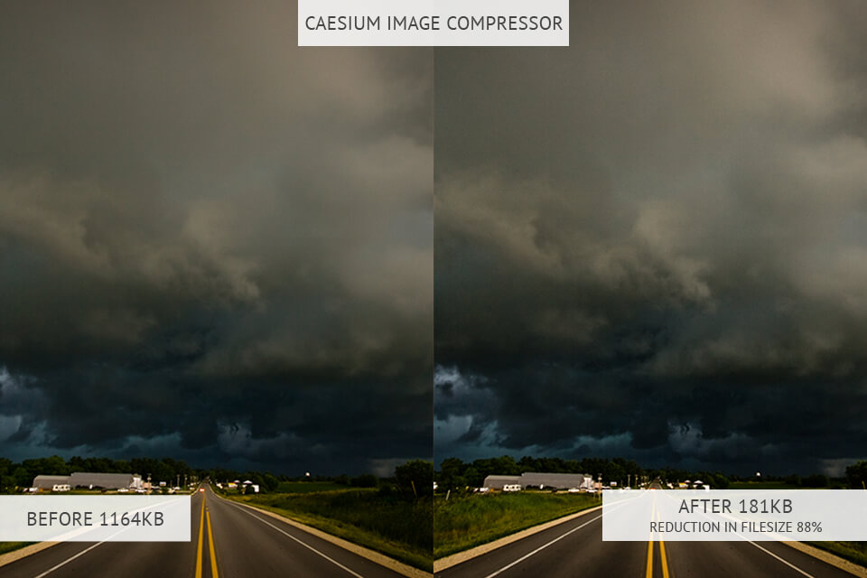 Caesium image optimizer results