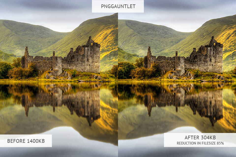 PNGGauntlet image optimizer results