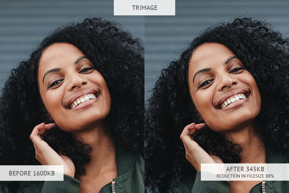 trimage image optimizer results