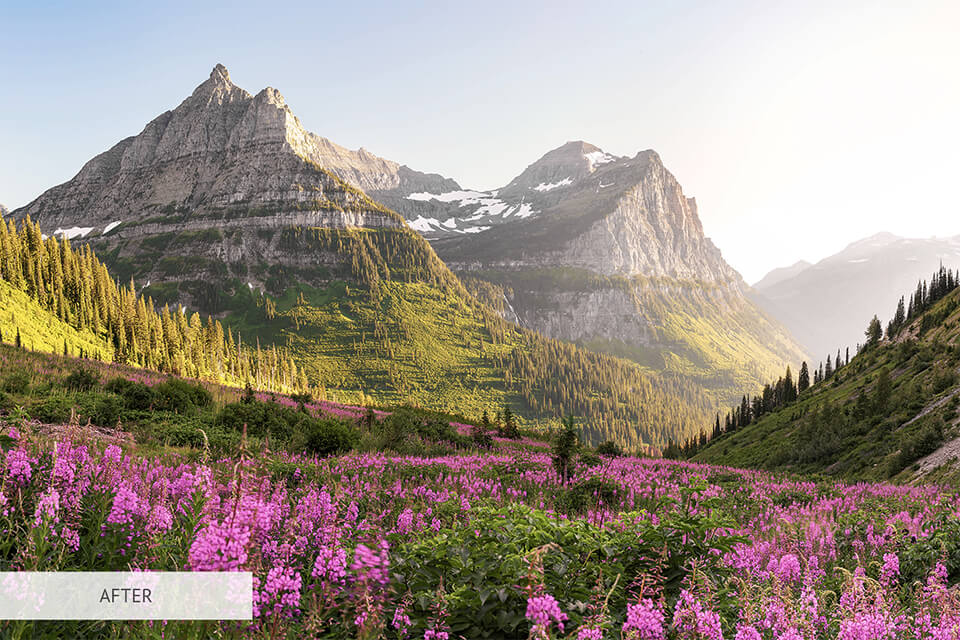 free photoshop action for landscape photos