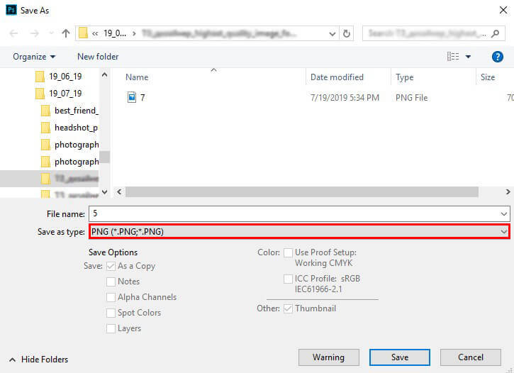 image format in html raw