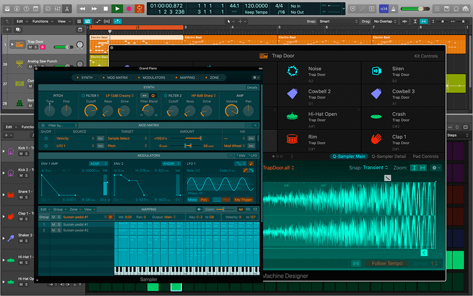 logic pro x free daw software interface