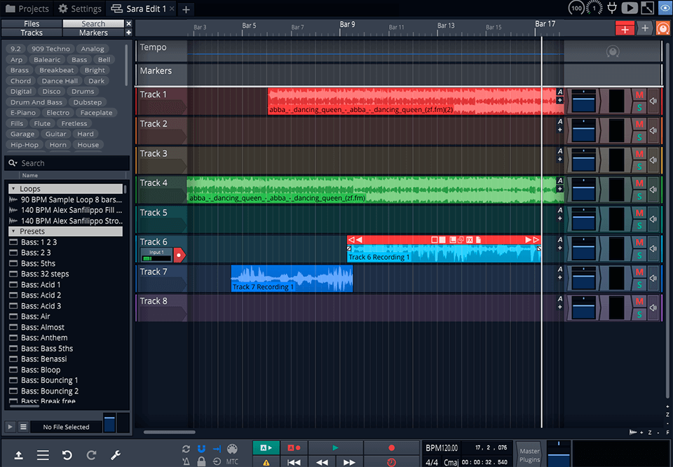 waveform free daw software interface