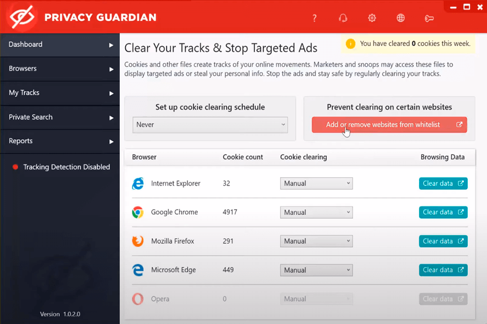 iolo privacy guardian software interface