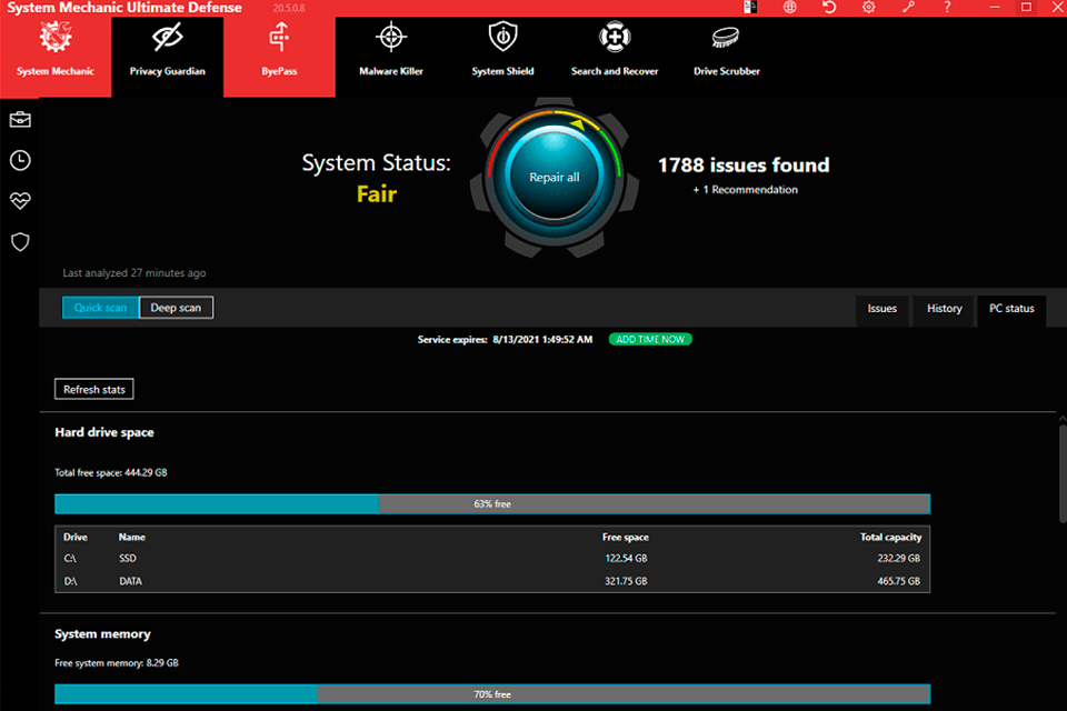 iolo system mechanic interface