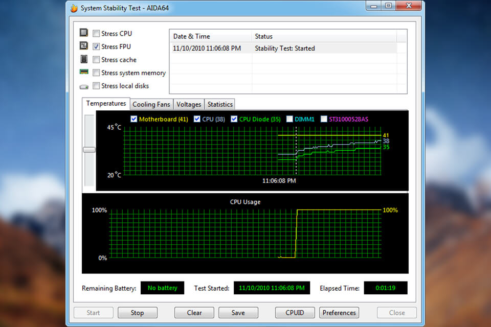 aida64 extreme cpu monitoring software interface