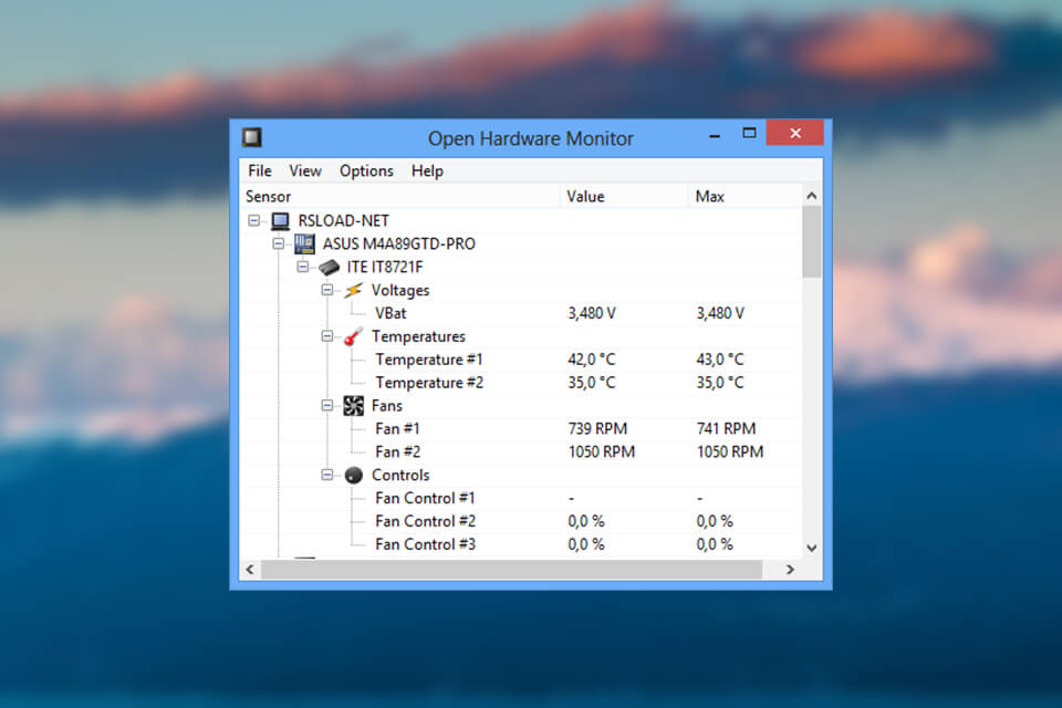 open hardware monitor cpu monitoring software interface