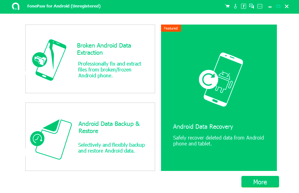 fonepaw android data recovery software interface