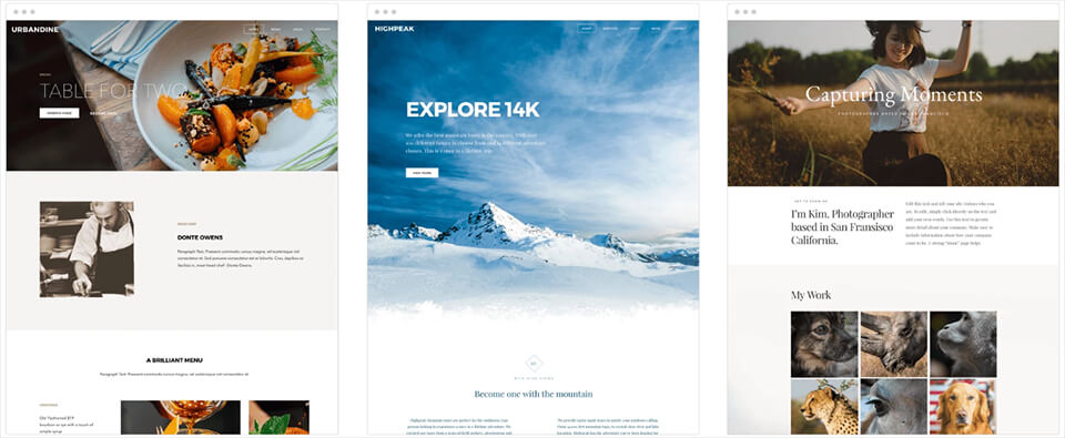 photography website builder Weebly