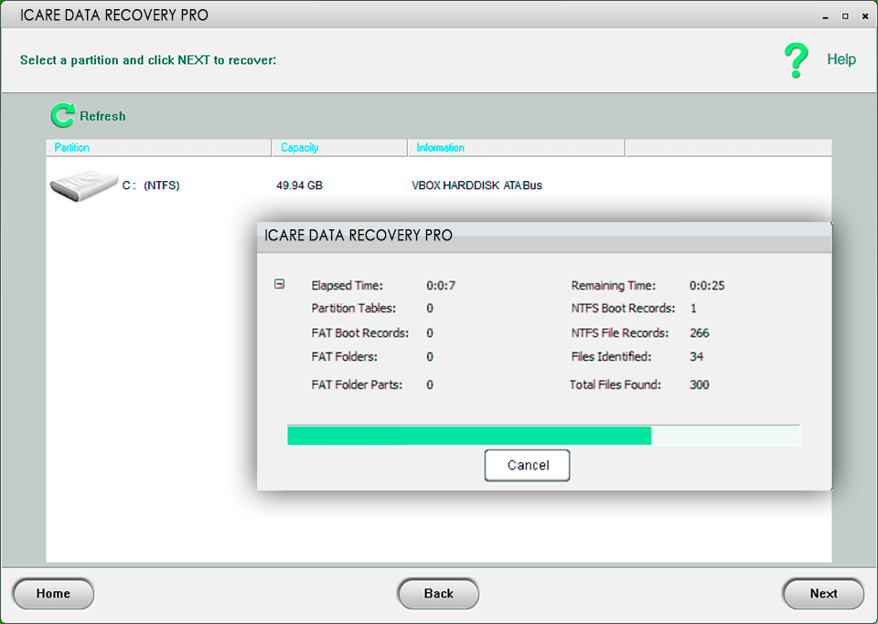icare android data recovery software interface