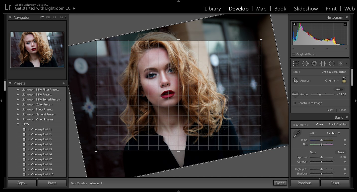 crop and rotate settings with loupedeck