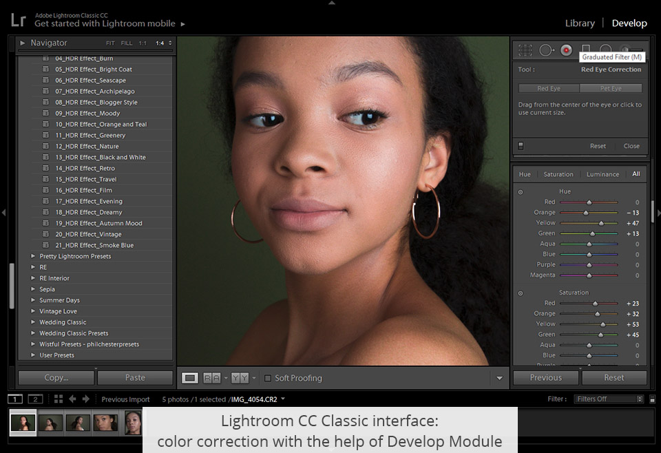 lightroom cc classic interface