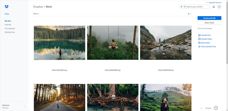 sitios para compartir fotos de dropbox