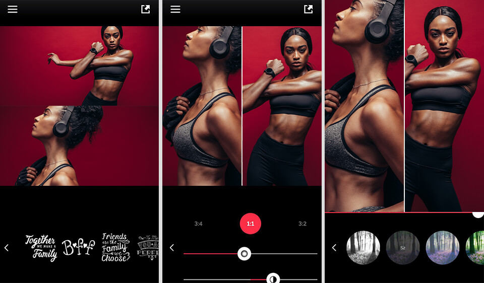 beste fotocollage app gesplitste foto