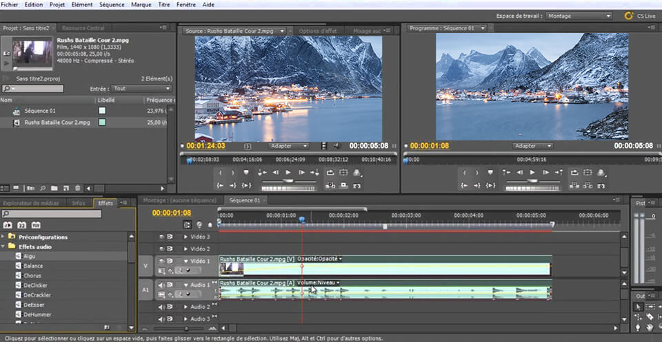 adobe premiere pro interface
