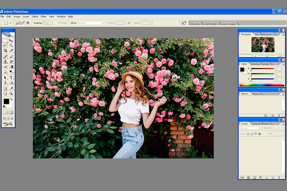 \어도비 포토샵 cs2 인터페이스