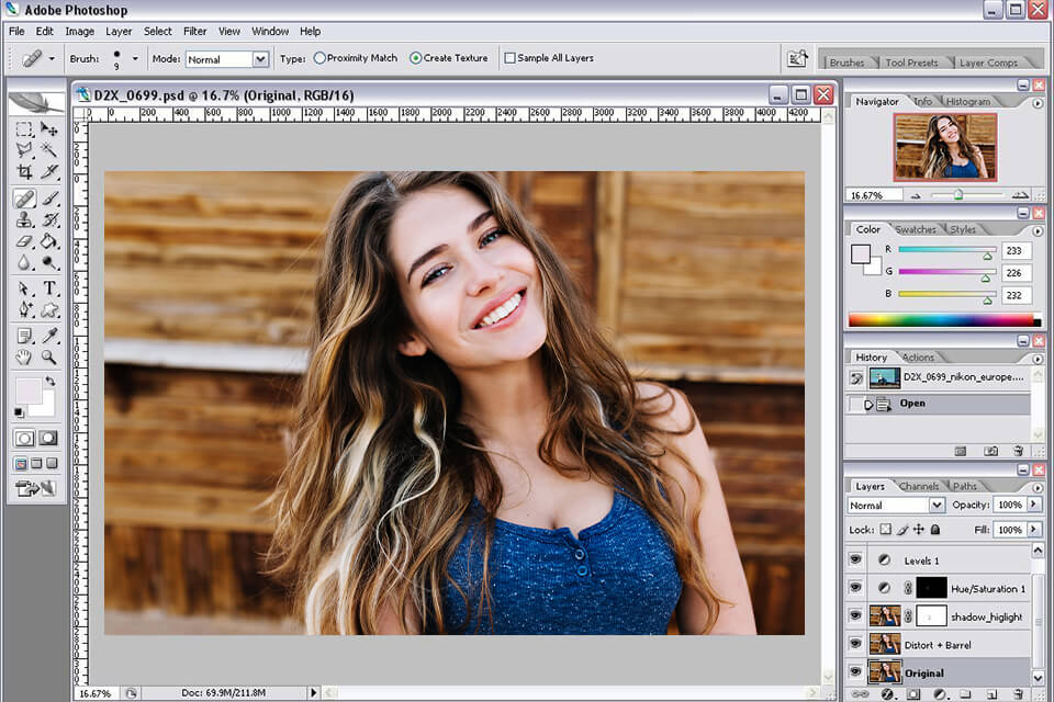 photoshop cs2 arayüzü