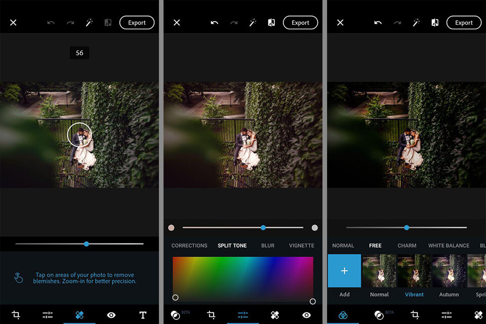 photoshop express arayüzü
