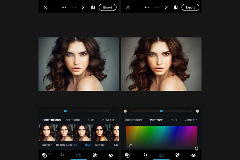 อินเตอร์เฟสโปรแกรม photoshop express