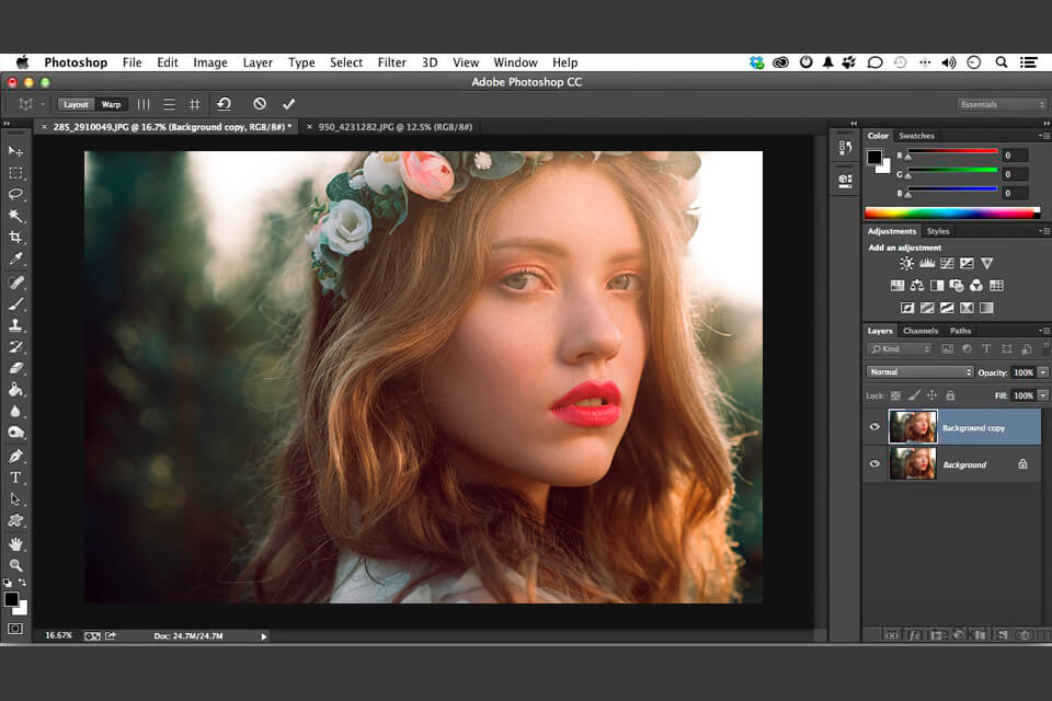어도비 포토샵 cc 인터페이스