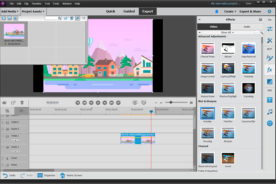واجهة adobe premiere pro