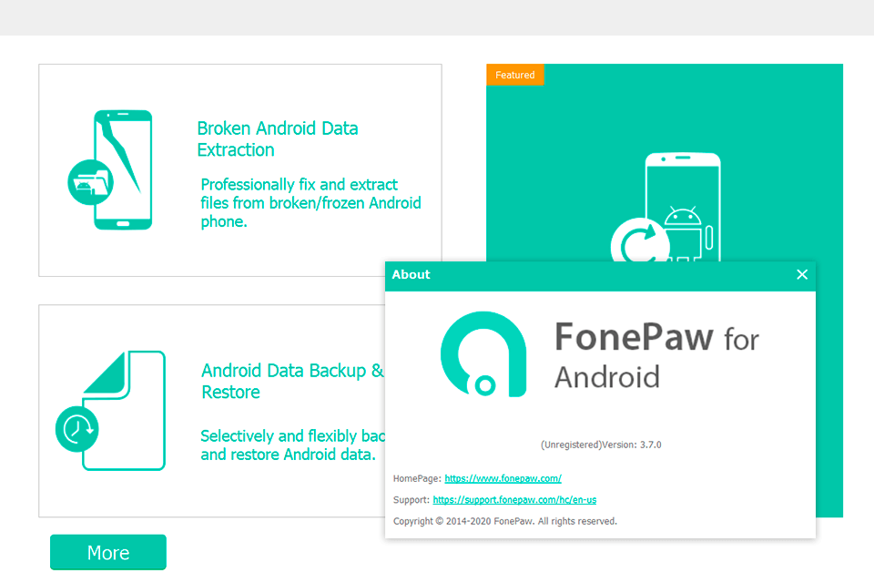 android data recovery interface
