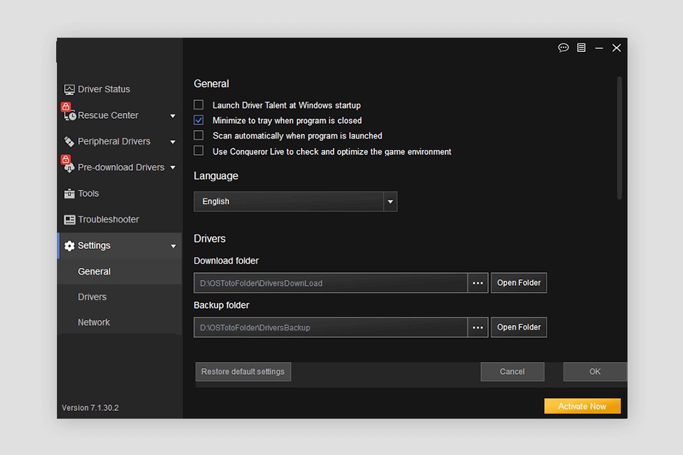 driver talent interface