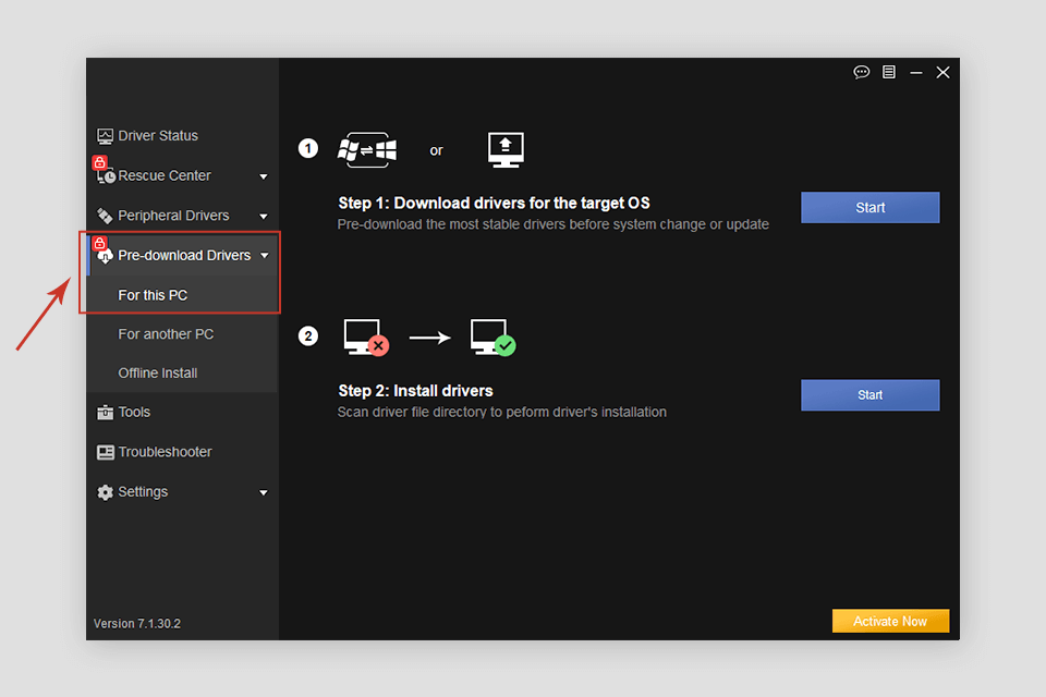 driver talent pre download drivers