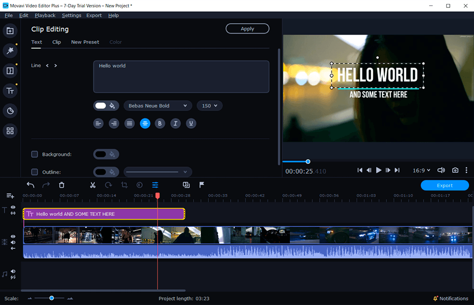 movavi video editor plus ready-made intros