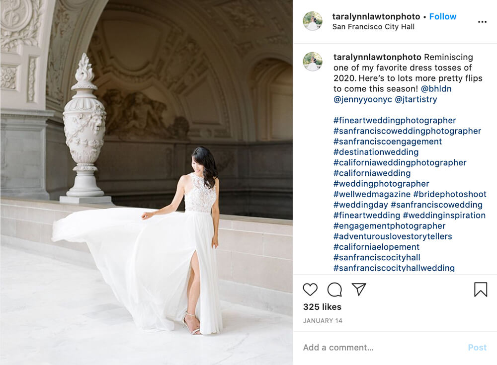 wedding hashtag instagram model