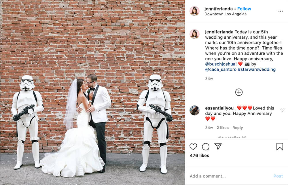 star wars wedding hashtag ideas