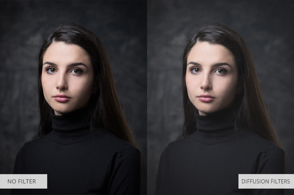 with diffusion filter or without diffusion filter