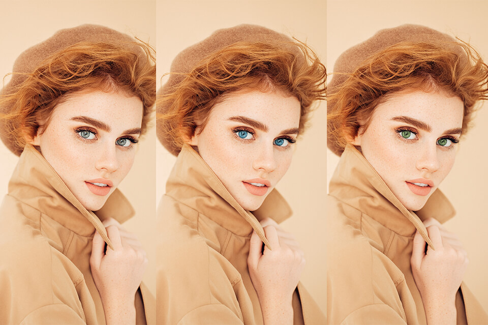 how to change eye color in photoshop final result