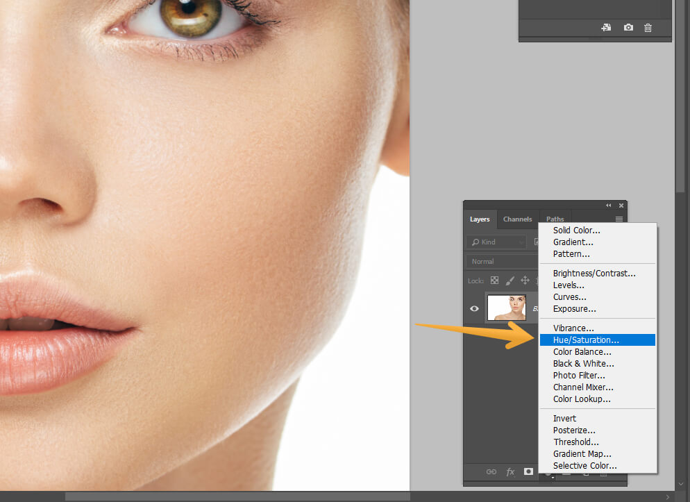 how to change eyes color in photoshop step2