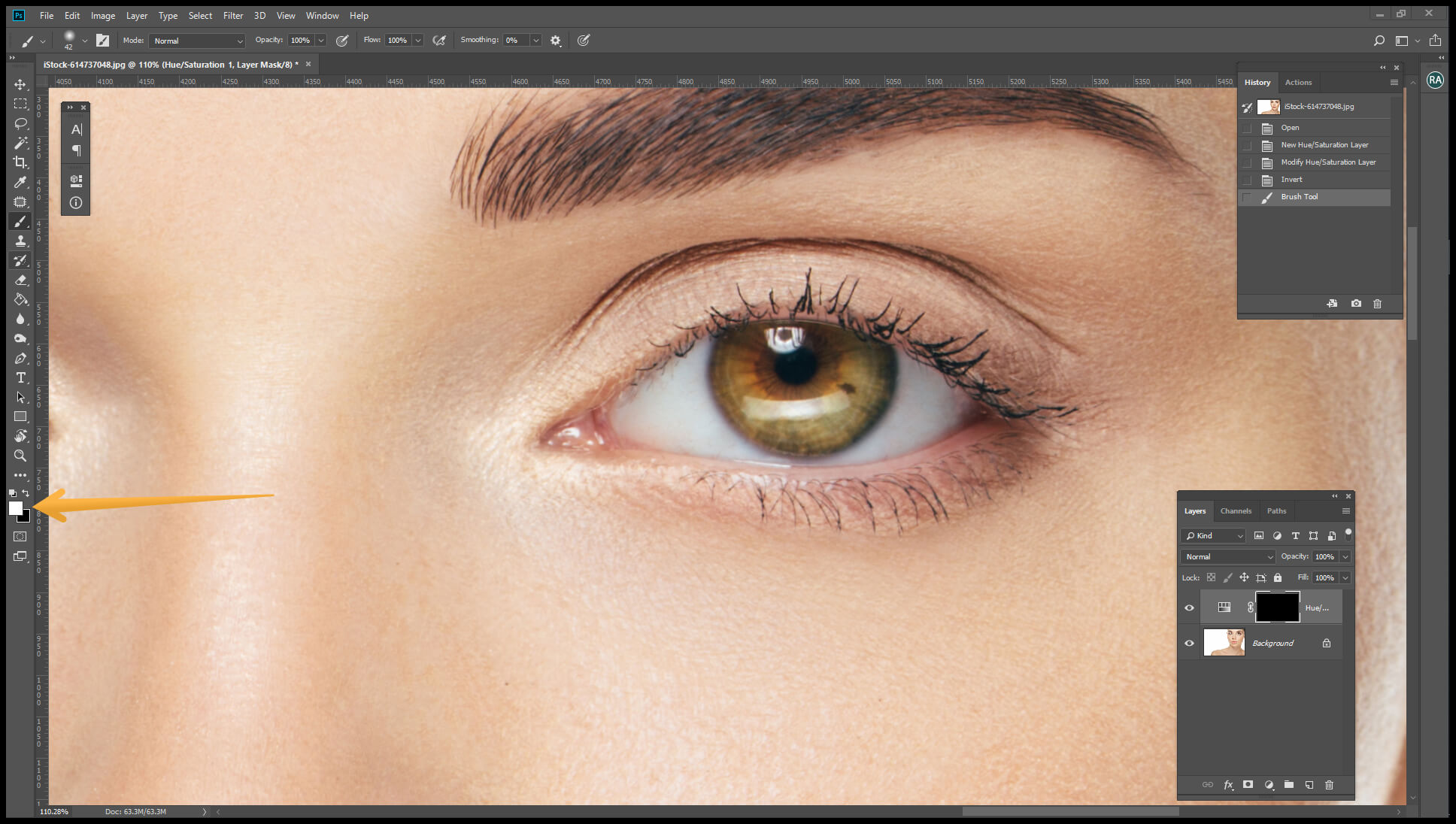 how to change eyes color in photoshop step6