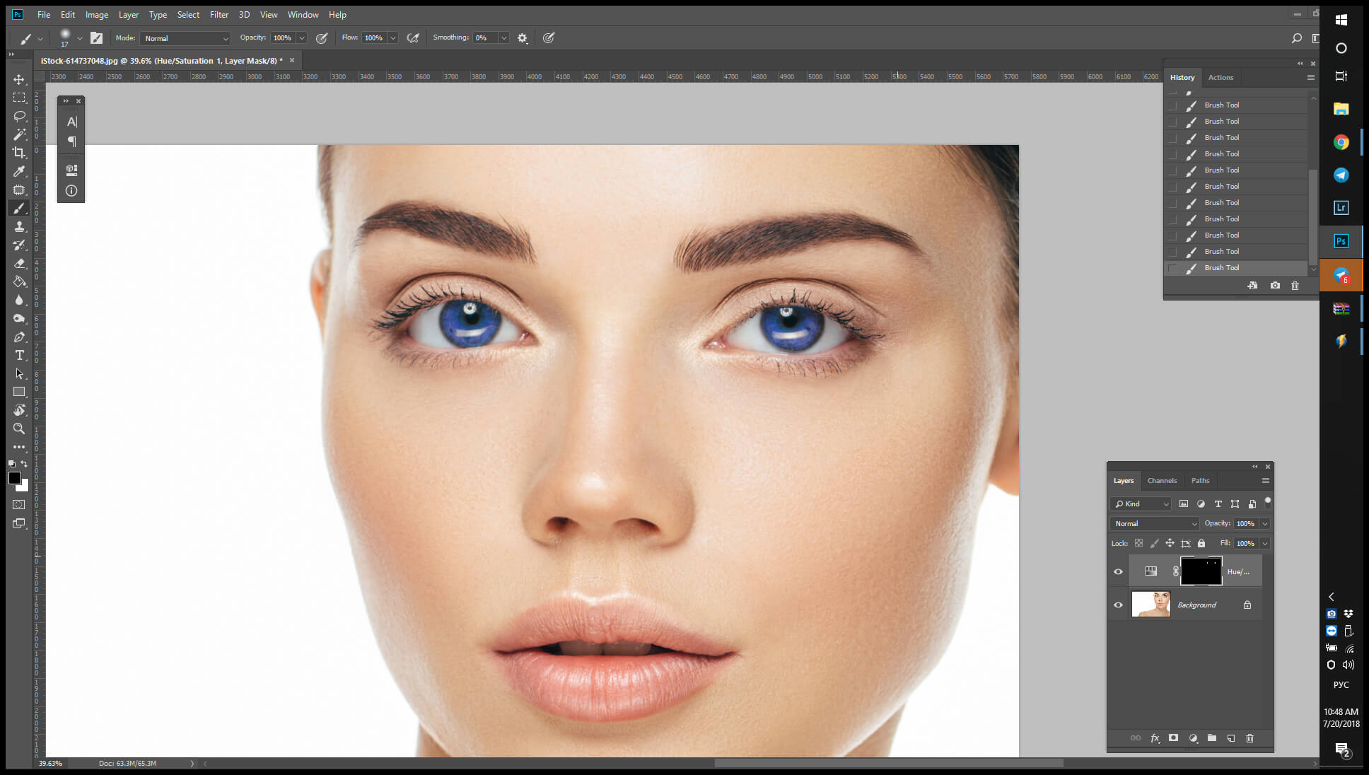 how to change eyes color in photoshop step8