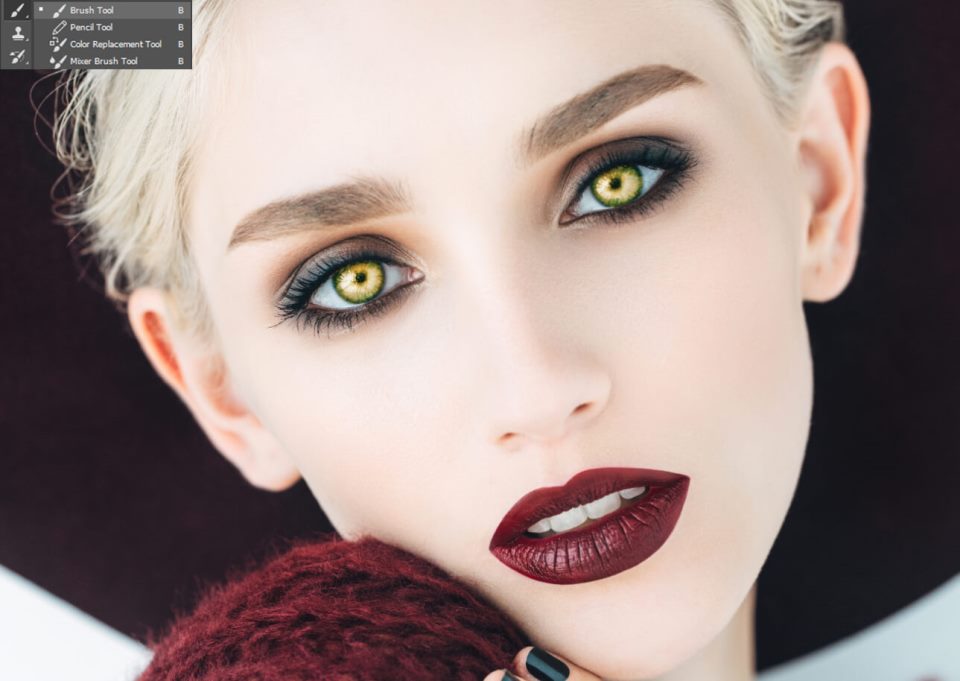how to change eyes colour in photoshop brush tool