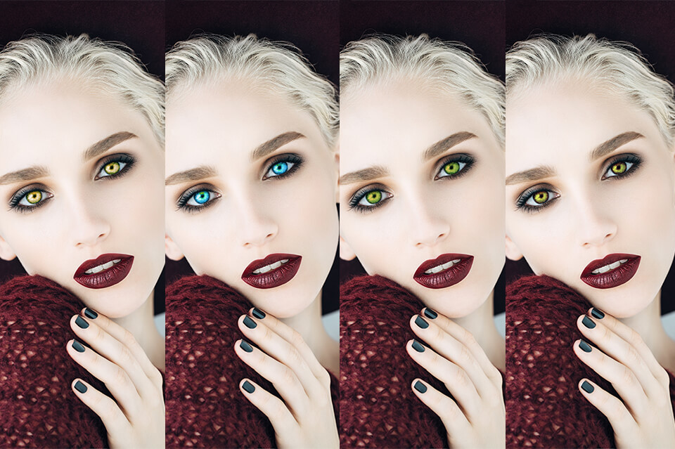 how to change eyes colour in photoshop results