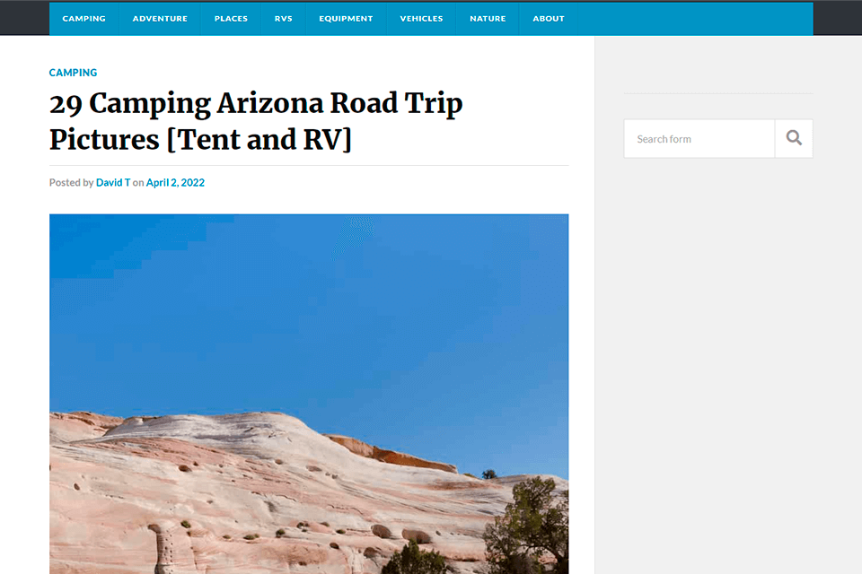 camping fun zone travel photography blog website