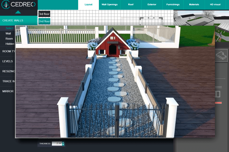 cedreo interior design software interface