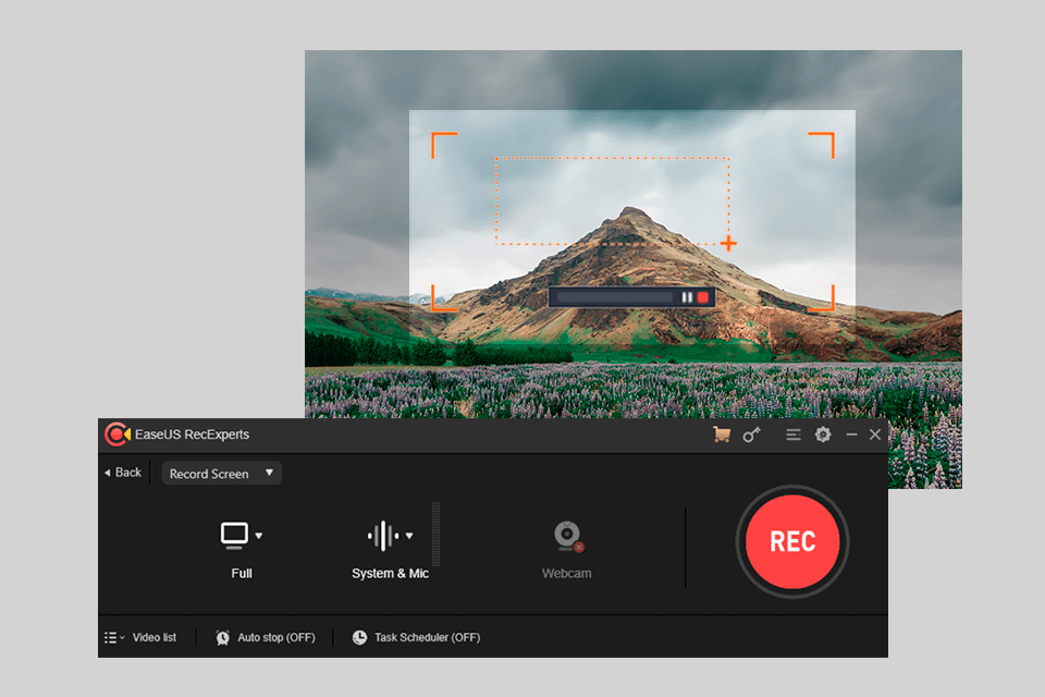 easeus recexperts youtube recording software interface