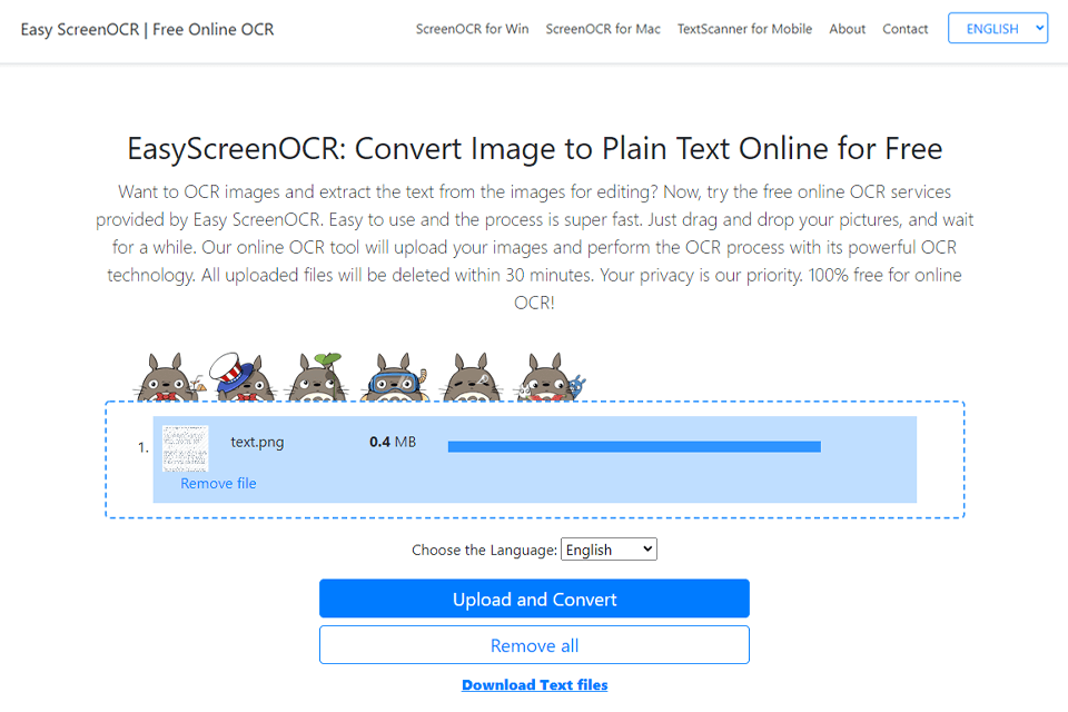 easyscreenocr ocr software interface
