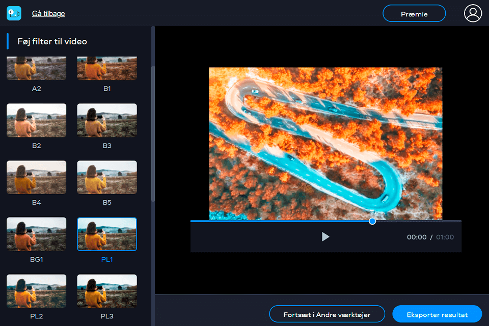 filters fastreel online video-editor