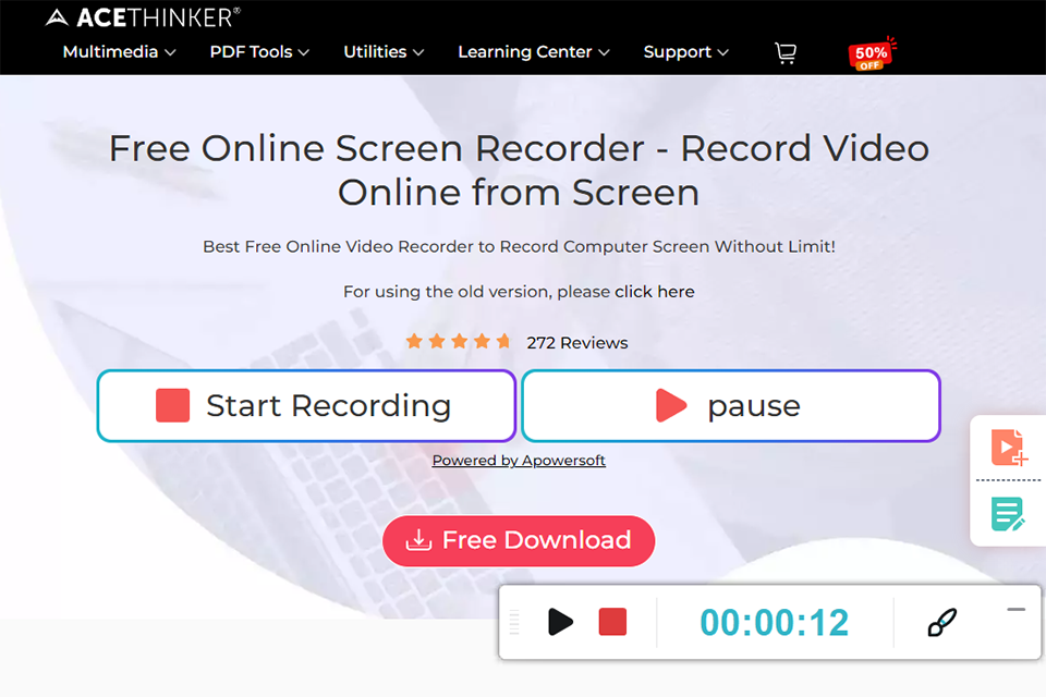 free screen recorder acethinker image